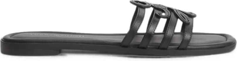 Tommy Hilfiger Sandalen met meerdere bandjes en logo-patch Zwart