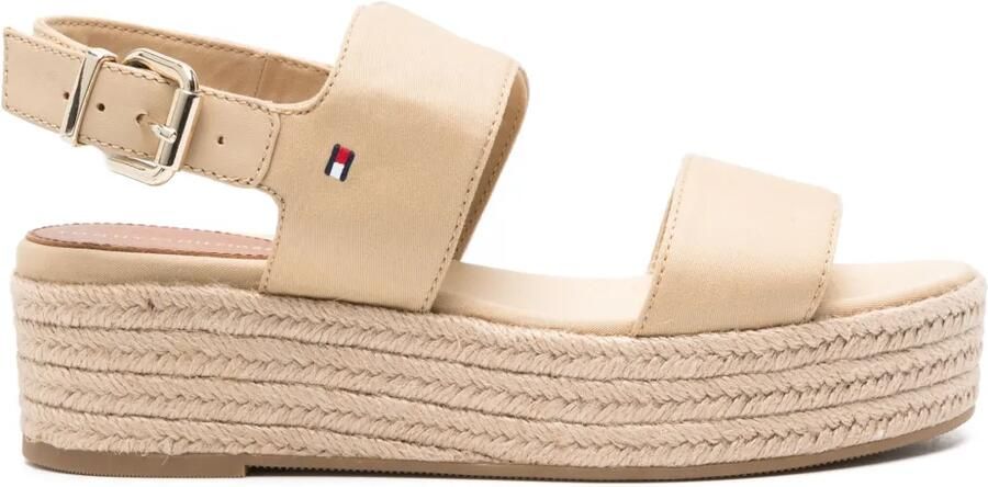 Tommy Hilfiger Sandalen met sleehak Beige