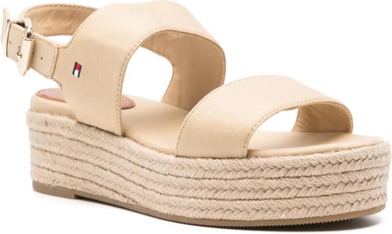 Tommy Hilfiger Sandalen met sleehak Beige - Foto 3