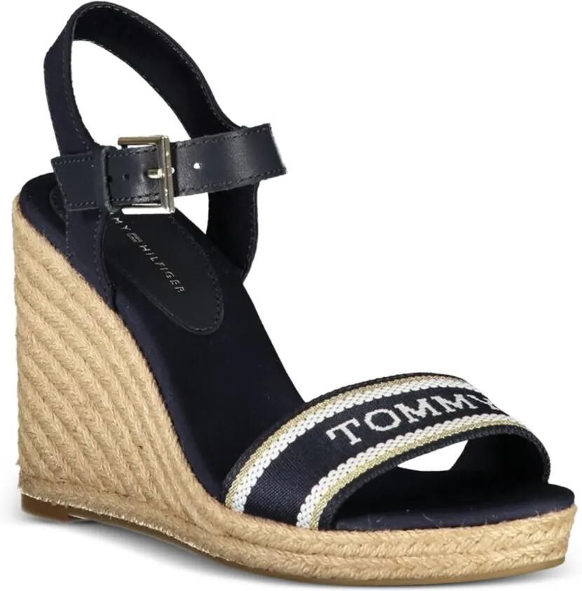 Tommy Hilfiger Sandalen met sleehak en gespbandje Blauw - Foto 2