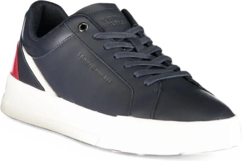 Tommy Hilfiger signature colour-blocked calf leather sneakers Blauw - Foto 3