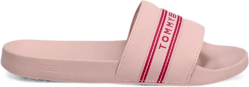 Tommy Hilfiger Slippers met logoband Roze