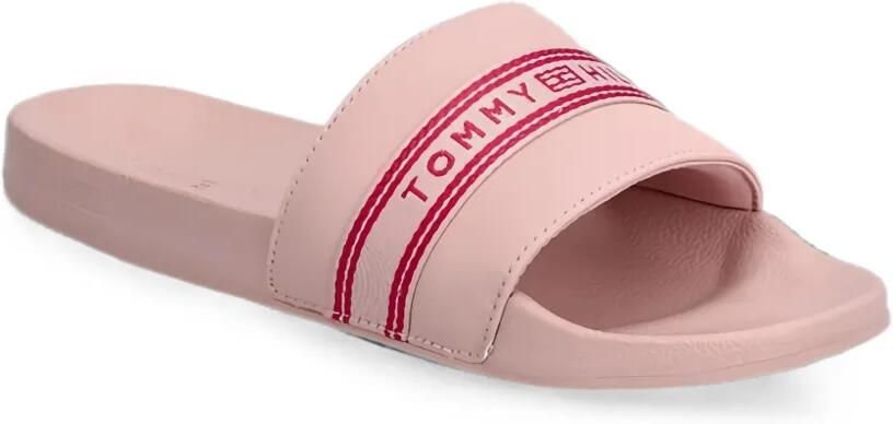 Tommy Hilfiger Slippers met logoband Roze - Foto 2