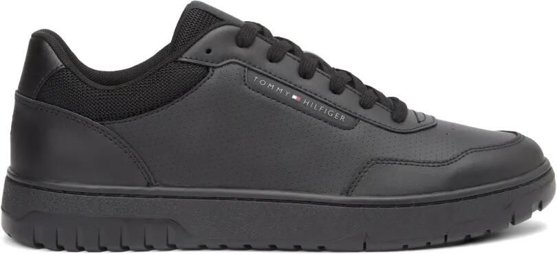 Tommy Hilfiger Sneakers met geperforeerd detail Zwart