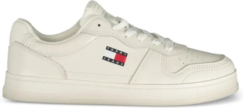 Tommy Hilfiger Sneakers met geperforeerd vlak en logopatch Beige