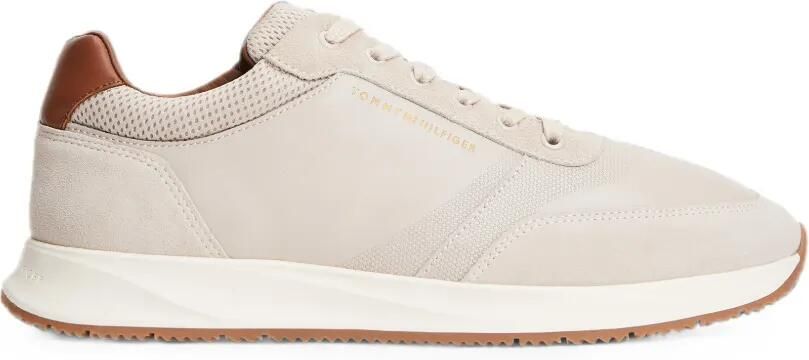 Tommy Hilfiger Sneakers met suède vlakken Beige