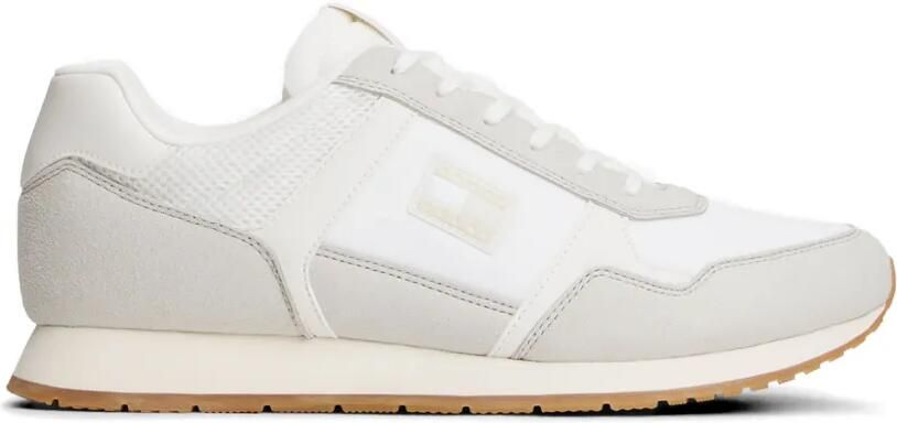Tommy Hilfiger Sneakers met suède vlakken en mesh detail Wit