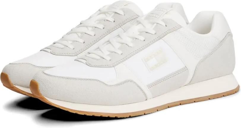 Tommy Hilfiger Sneakers met suède vlakken en mesh detail Wit - Foto 5
