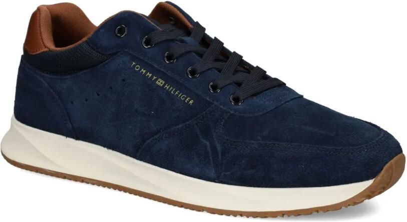 Tommy Hilfiger Suède-leren sneakers Blauw