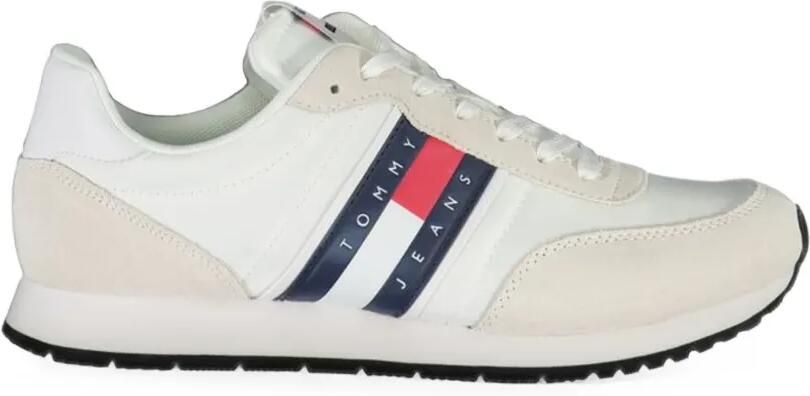 Tommy Hilfiger suede-panelled sneakers Wit