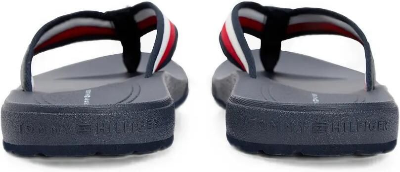 Tommy Hilfiger Teenslippers met bandje en streep-detail Blauw - Foto 4
