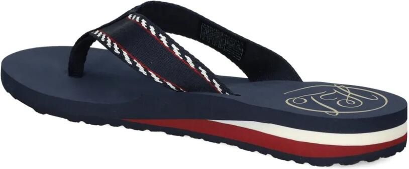 Tommy Hilfiger Teenslippers met bandje met patroon Blauw - Foto 3