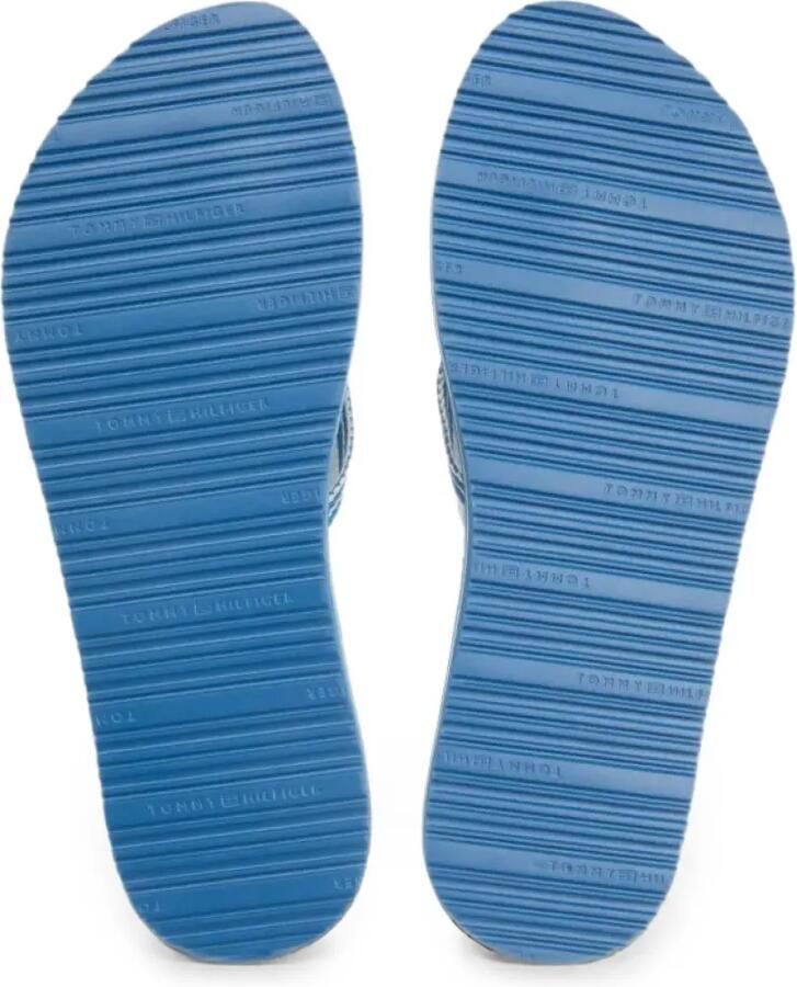 Tommy Hilfiger Teenslippers met logoband Blauw