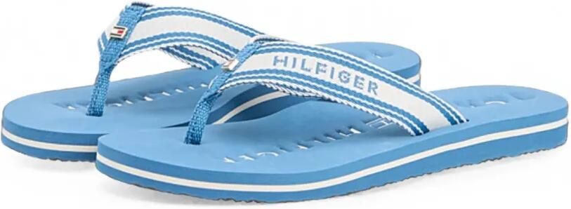 Tommy Hilfiger Teenslippers met logoband Blauw - Foto 4