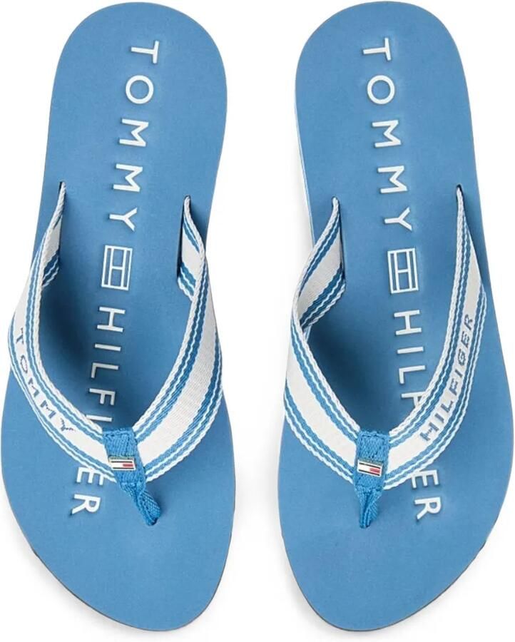 Tommy Hilfiger Teenslippers met logoband Blauw - Foto 2