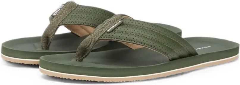 Tommy Hilfiger Teenslippers met logopatch Groen