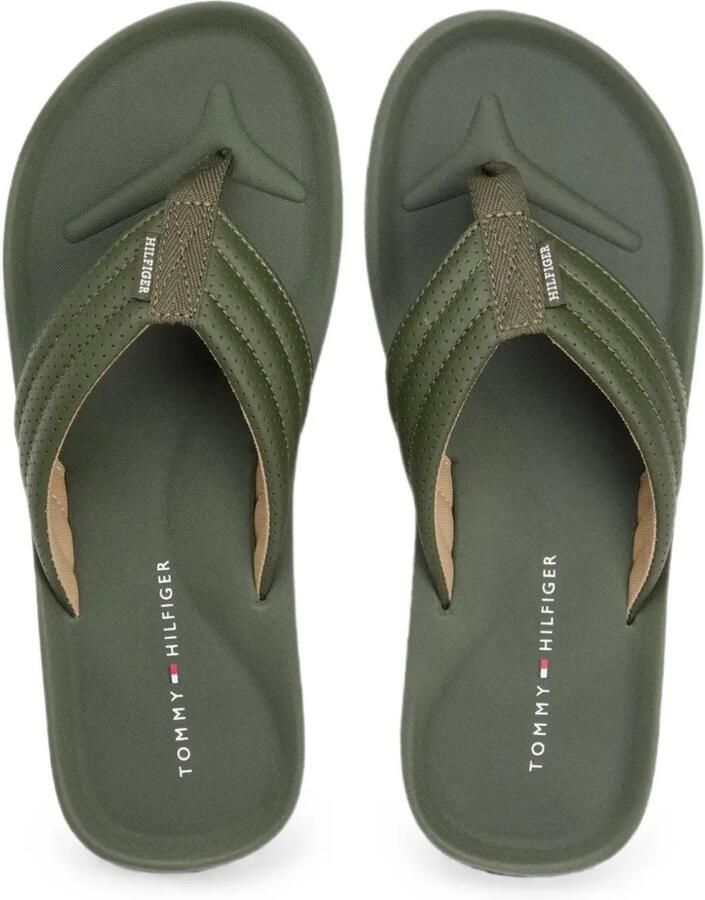 Tommy Hilfiger Teenslippers met logopatch Groen - Foto 2