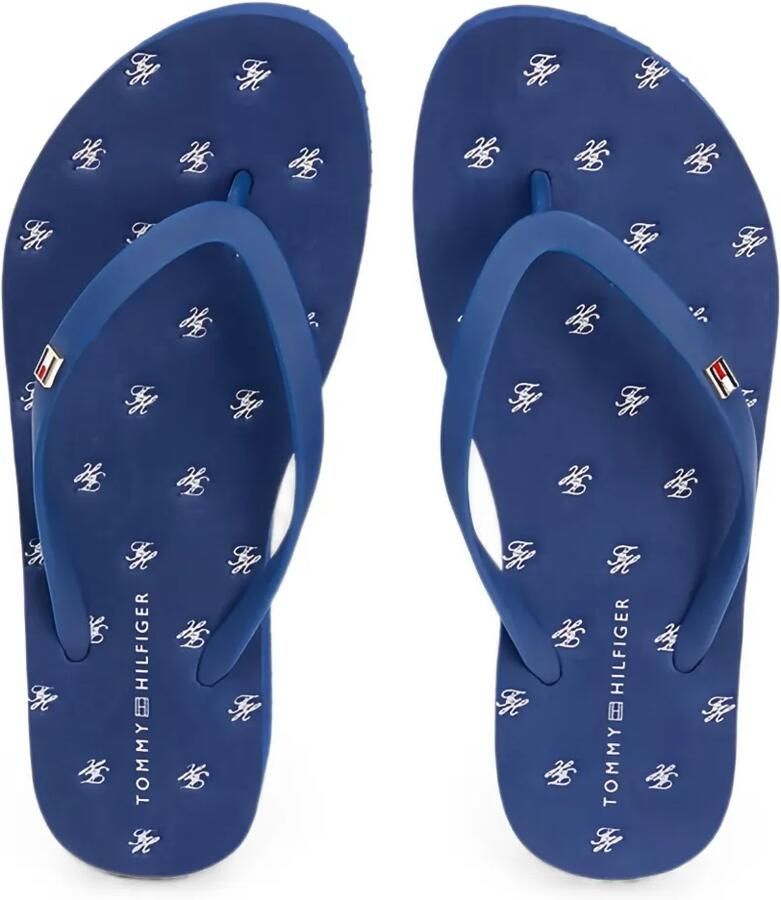 Tommy Hilfiger Teenslippers met logoprint Blauw - Foto 2