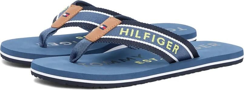 Tommy Hilfiger Teenslippers met logoprint Blauw