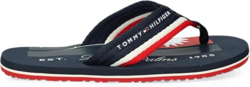 Tommy Hilfiger Teenslippers met logoprint Blauw