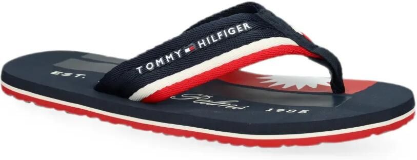 Tommy Hilfiger Teenslippers met logoprint Blauw - Foto 3