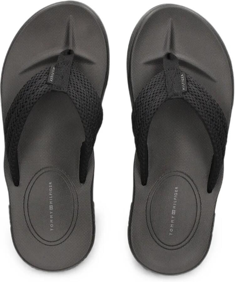 Tommy Hilfiger Teenslippers met mesh band Zwart - Foto 2