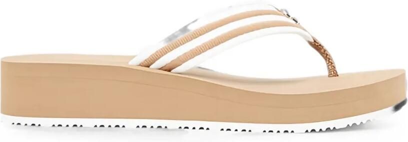 Tommy Hilfiger Teenslippers met streepdetail Beige