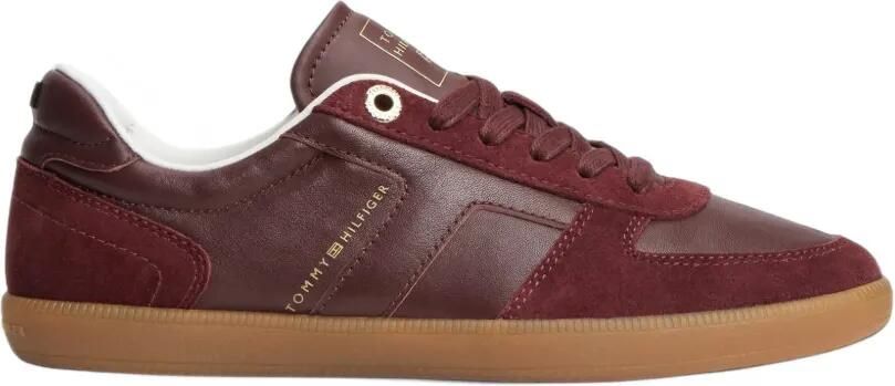 Tommy Hilfiger TH Tribeca leren sneakers Rood