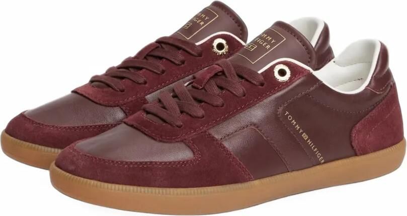 Tommy Hilfiger TH Tribeca leren sneakers Rood - Foto 5
