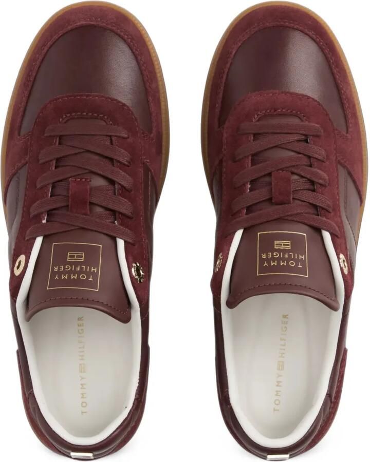 Tommy Hilfiger TH Tribeca leren sneakers Rood - Foto 3