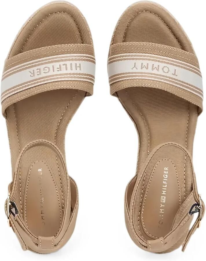 Tommy Hilfiger Webbing espadrilles met sleehak Beige - Foto 2