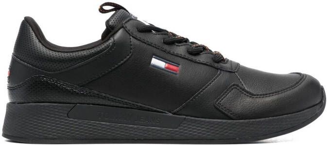 Tommy Jeans Flexi leren sneakers Zwart