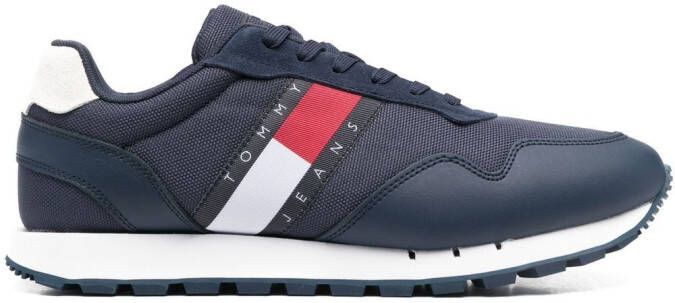 Tommy Jeans Herren sneakers met logopatch Blauw