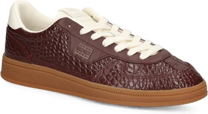 Tommy Jeans Low-top sneakers met krokodillen-reliëf Rood - Foto 3