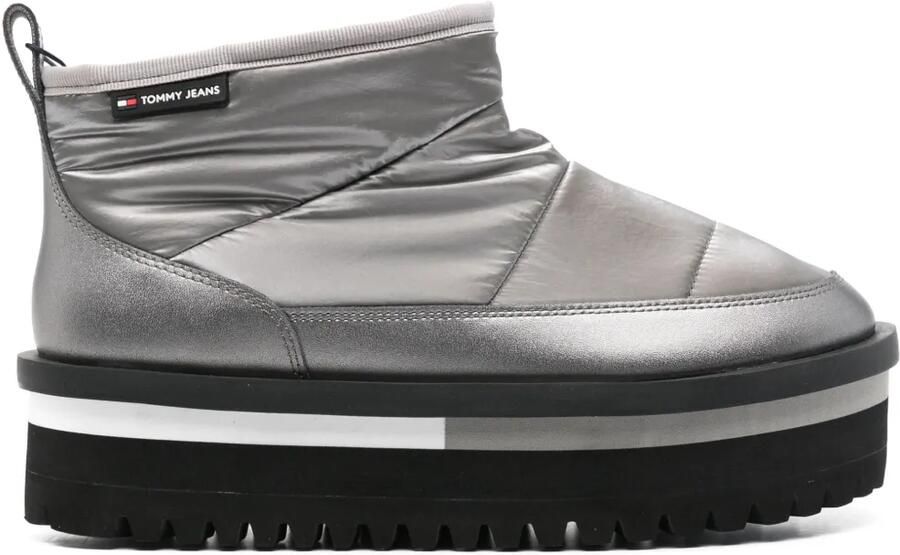 Tommy Jeans Gewatteerde enkellaarzen met plateauzool Zilver