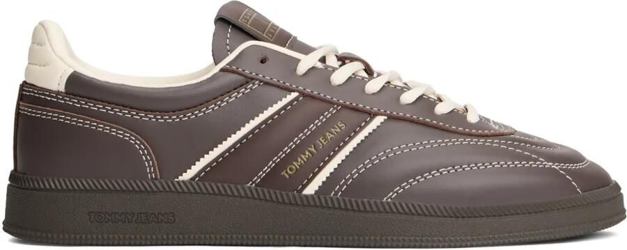 Tommy Jeans Leren sneakers Bruin