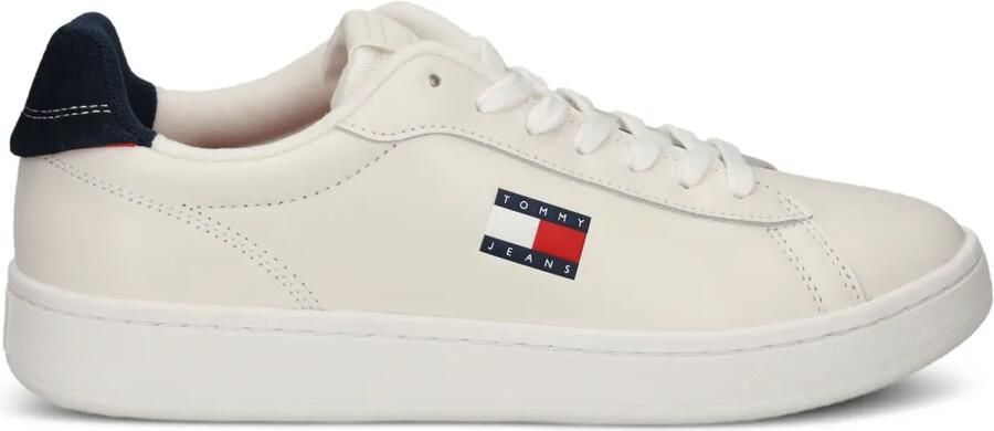 Tommy Jeans Leren sneakers met logoplakkaat Wit - Foto 4