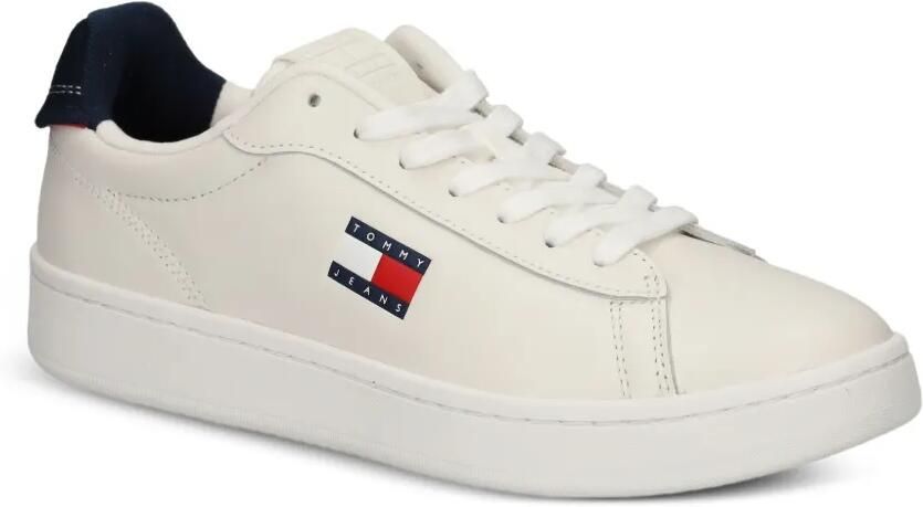 Tommy Jeans Leren sneakers met logoplakkaat Wit - Foto 2