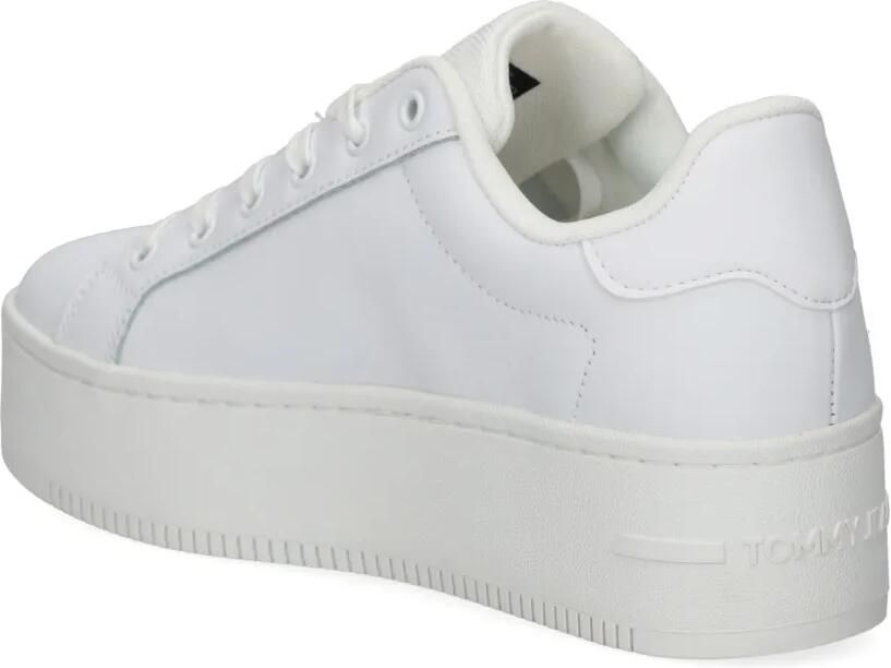 Tommy Jeans Leren sneakers met plateauzool Wit - Foto 3