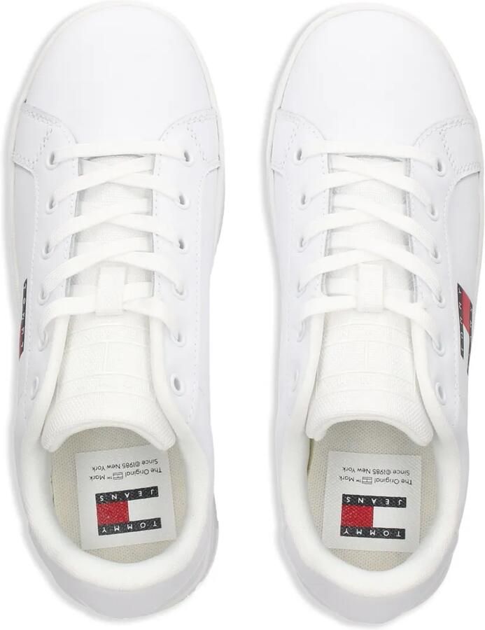 Tommy Jeans Leren sneakers met plateauzool Wit - Foto 2