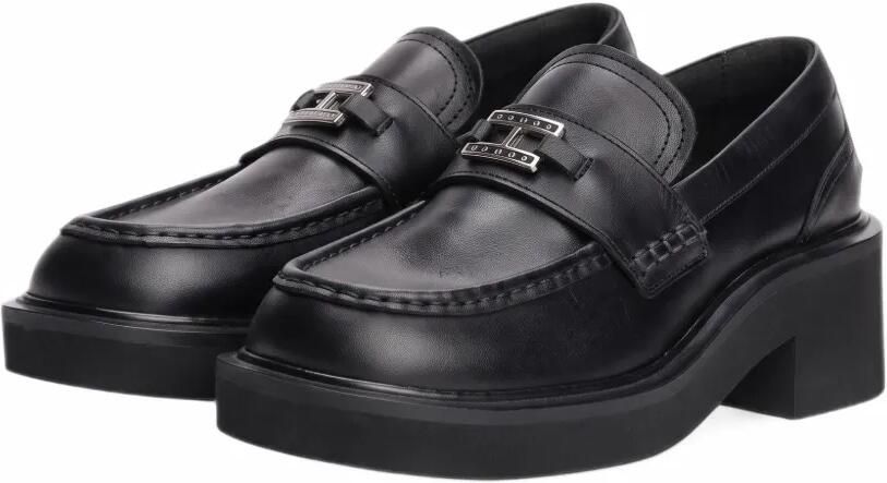 Tommy Jeans logo-plaque leather loafers Zwart - Foto 3