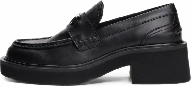 Tommy Jeans logo-plaque leather loafers Zwart - Foto 4
