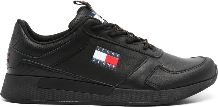 Tommy Jeans Sneakers met logo-reliëf Zwart