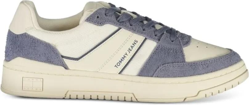 Tommy Jeans Sneakers met suède vlakken Beige