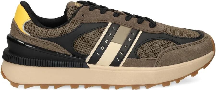 Tommy Jeans Sneakers met suède vlakken Groen