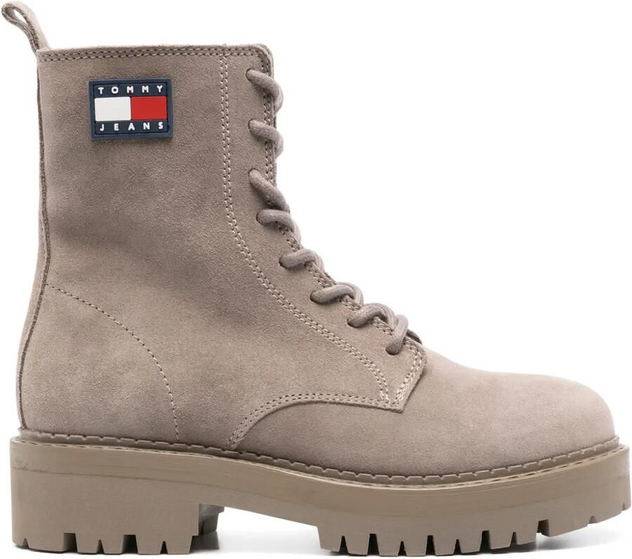 Tommy Jeans Suède veterlaarzen Bruin