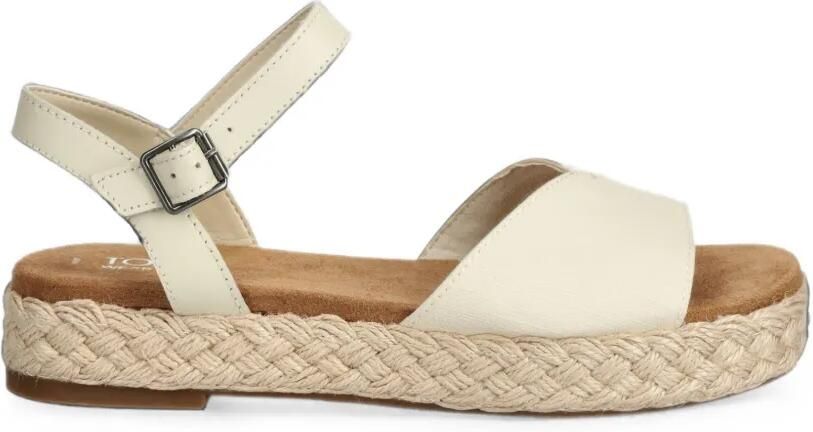 Toms Abby espadrilles met plateauzool en gespsluiting Wit