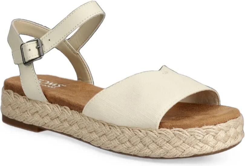 Toms Abby espadrilles met plateauzool en gespsluiting Wit - Foto 3