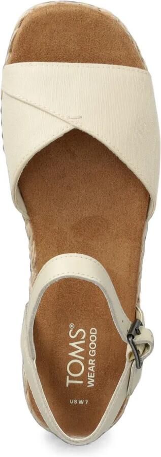 Toms Abby espadrilles met plateauzool en gespsluiting Wit - Foto 4