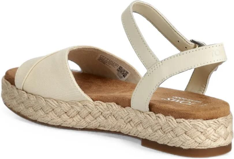 Toms Abby espadrilles met plateauzool en gespsluiting Wit - Foto 2